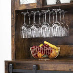 Buffet de bar à café de ferme de 70 po avec porte coulissante, grand rangement avec 7 étagères réglables