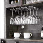 Buffet de bar à café de ferme de 70 po avec porte coulissante, grand rangement avec 7 étagères réglables