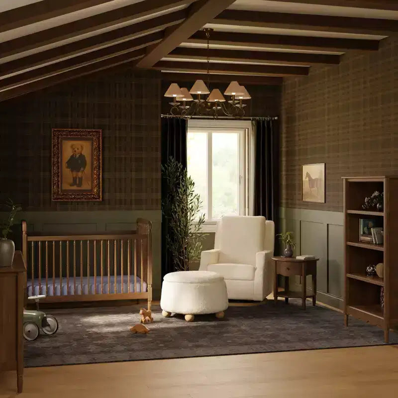 Fauteuil inclinable et planeur pivotant électrique – Boucle ivoire avec base en bois clair