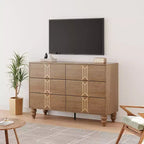 Commode à 6 tiroirs pour chambre, commode moderne en bois avec tiroirs profonds, chiffonnier/commode à tiroirs