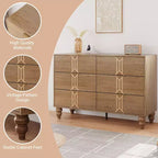 Commode à 6 tiroirs pour chambre, commode moderne en bois avec tiroirs profonds, chiffonnier/commode à tiroirs