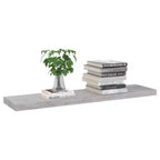 Étagère Murale Grise Nid d'Abeille MDF, métal 90 cm de long