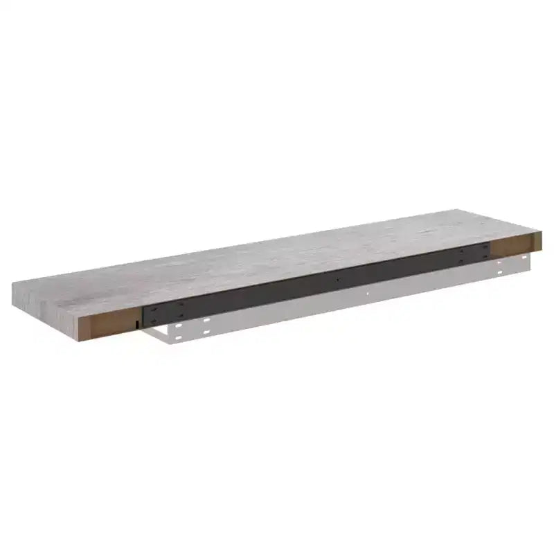 Étagère Murale Grise Nid d'Abeille MDF, métal 90 cm de long