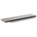 Étagère Murale Grise Nid d'Abeille MDF, métal 90 cm de long