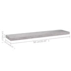 Étagère Murale Grise Nid d'Abeille MDF, métal 90 cm de long