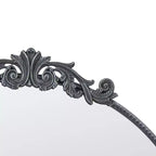 Miroir mural rond de 36 x 39 pouces avec cadre d'inspiration baroque