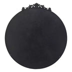 Miroir mural rond de 36 x 39 pouces avec cadre d'inspiration baroque