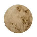 Table d'appoint cylindrique en loupe de noyer marron 20x20x24