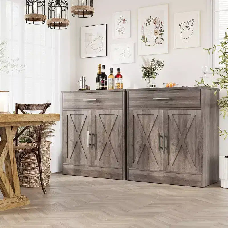 Meuble de rangement de cuisine Celebalcony avec portes, étagères et tiroirs, buffet de bar à café pour salle à manger, salon