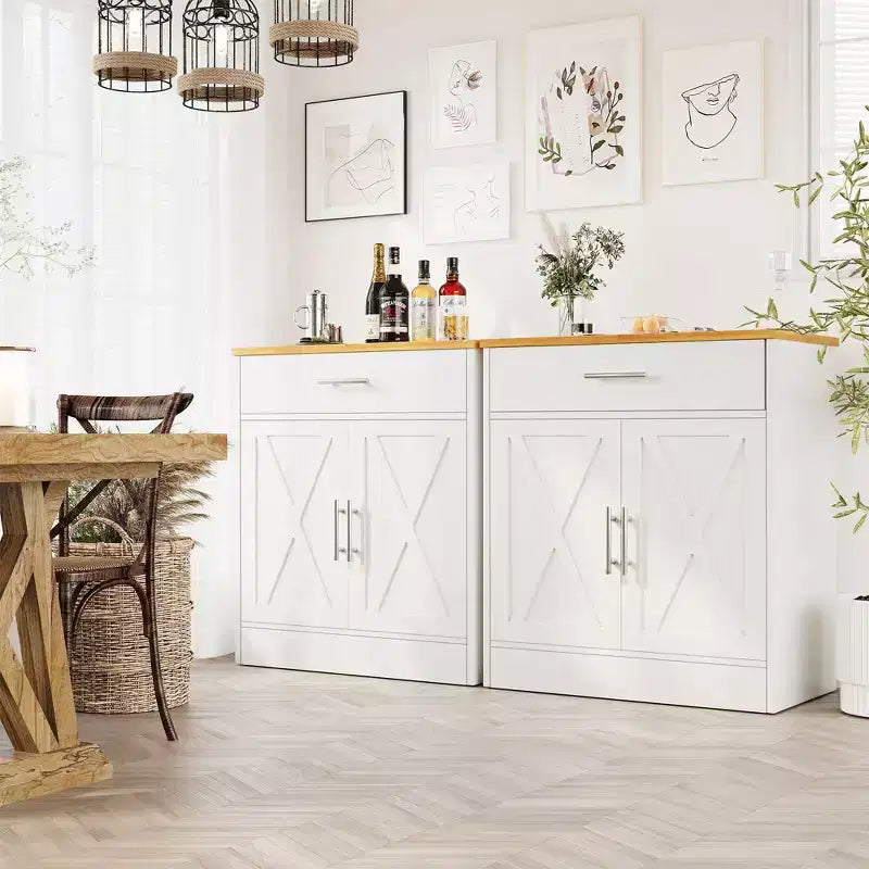 Meuble de rangement de cuisine Celebalcony avec portes, étagères et tiroirs, buffet de bar à café pour salle à manger, salon