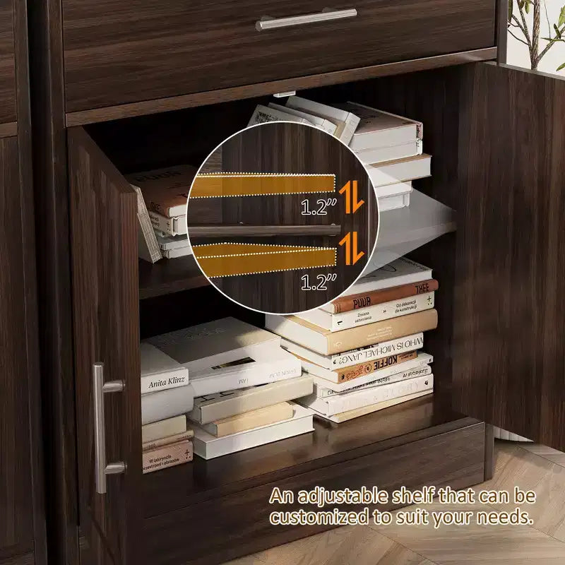 Meuble de rangement de cuisine Celebalcony avec portes, étagères et tiroirs, buffet de bar à café pour salle à manger, salon