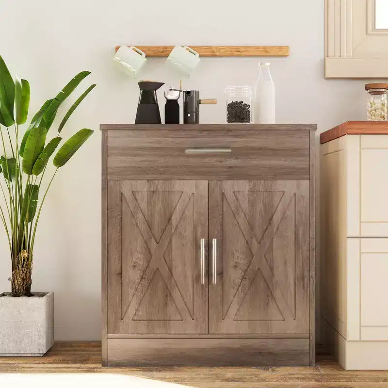 Meuble de rangement de cuisine Celebalcony avec portes, étagères et tiroirs, buffet de bar à café pour salle à manger, salon