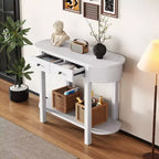 Table console élégante rétro Clihome avec design incurvé et finition lisse pour entrées, salons et couloirs