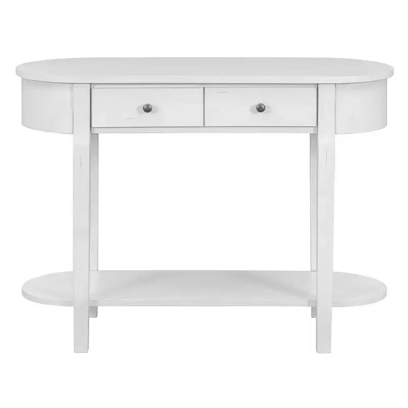 Table console élégante rétro Clihome avec design incurvé et finition lisse pour entrées, salons et couloirs