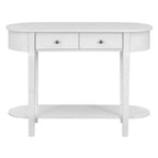 Table console élégante rétro Clihome avec design incurvé et finition lisse pour entrées, salons et couloirs