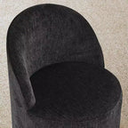Ensemble de salle à manger 7 pièces pour cuisine, table ovale noire et chaises baquets en chenille, meubles de salle à manger modernes - Panipeachy