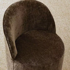 Ensemble de salle à manger 7 pièces pour cuisine, table ovale noire et chaises baquets en chenille, meubles de salle à manger modernes - Panipeachy