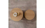 Ensemble de 2 tables basses gigognes rondes TUYOHW, table centrale en MDF écologique pour salon, table d'appoint moderne en bois, table d'appoint