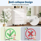 Commode à 5 tiroirs pour chambre à coucher, commode moderne haute de 48 pouces en bois avec grand espace de rangement en bois, commode pour salon, couloir