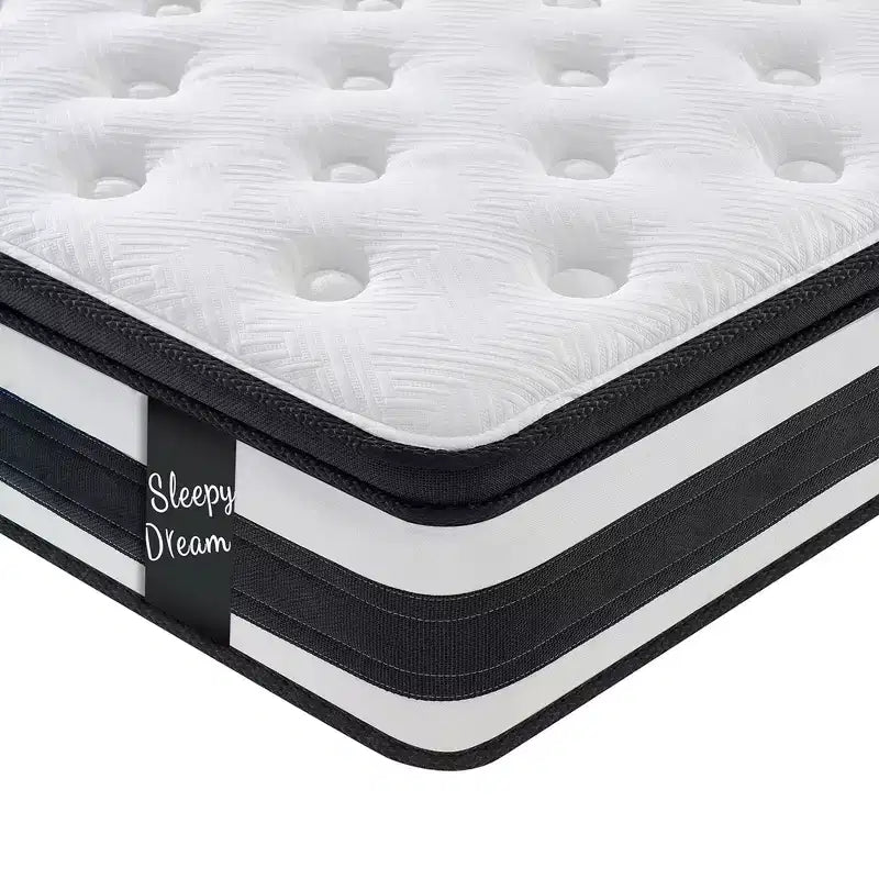 Matelas Hybride Twin XL 12 Pouces, Housse Respirante et Fraîche Certifiée Oeko-Tex, Mousse à Mémoire de Forme et Ressorts Ensachés Individuels, Soutien Ferme Moyen