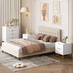 COZONY Commode moderne à 5 tiroirs avec pieds en métal, organisateur de rangement large pour chambre à coucher, salon et entrée