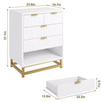 COZONY Commode moderne à 5 tiroirs avec pieds en métal, organisateur de rangement large pour chambre à coucher, salon et entrée