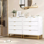 COZONY Commode moderne à 5 tiroirs avec pieds en métal, organisateur de rangement large pour chambre à coucher, salon et entrée