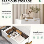 COZONY Commode moderne à 5 tiroirs avec pieds en métal, organisateur de rangement large pour chambre à coucher, salon et entrée