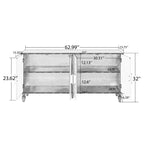 63 Buffet de style bohème, meuble TV noir, console média avec portes sculptées motif floral mandala - Panipeachy