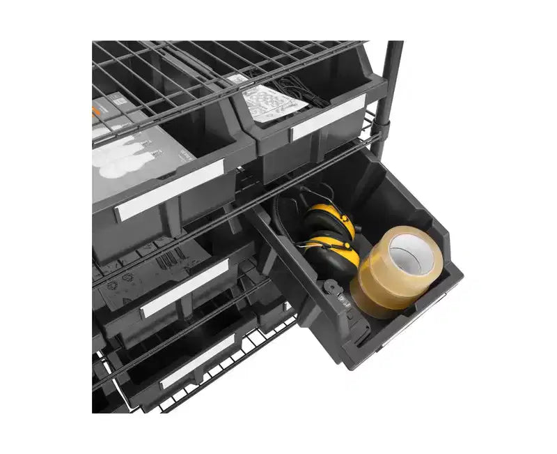 Étagère de rangement à 4 niveaux et 9 bacs Seville Classics, 36 po L x 14 po P x 31 po H