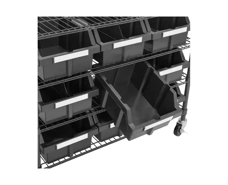 Étagère de rangement à 4 niveaux et 9 bacs Seville Classics, 36 po L x 14 po P x 31 po H