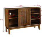 Buffet bahut moderne du milieu du siècle, meuble de rangement console de 120 cm, meuble TV avec tiroirs pour salon, cuisine, salle à manger