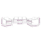 vidaXL Ensemble de canapés Canapé d'appoint Fauteuil Canapé modulable pour salon Tissu