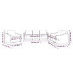 vidaXL Ensemble de canapés Canapé d'appoint Fauteuil Canapé modulable pour salon Tissu