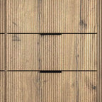 JVNOXK47.Meuble Moderne Multifonctionnel à Six Tiroirs de 50,8 cm avec Coins Arrondis, Convient comme Bahut ou Meuble de Rangement, Bois Naturel