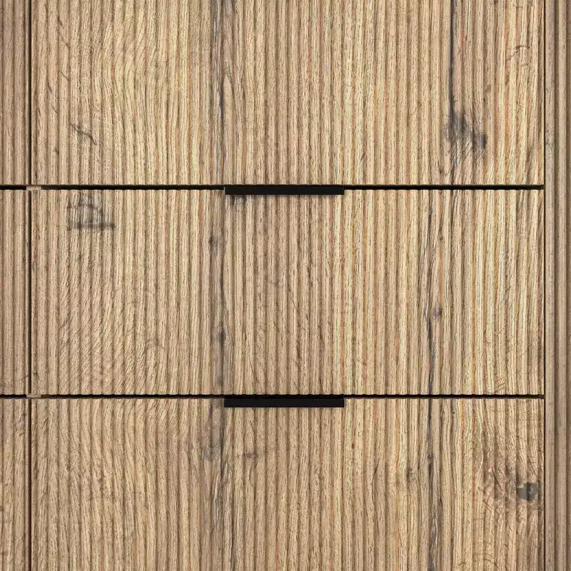 JVNOXK47.Meuble Moderne Multifonctionnel à Six Tiroirs de 50,8 cm avec Coins Arrondis, Convient comme Bahut ou Meuble de Rangement, Bois Naturel