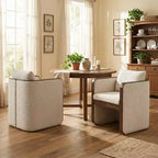Christopher Knight Home Shan Chaises de salle à manger modernes rembourrées en bois d'hévéa (Lot de 2)