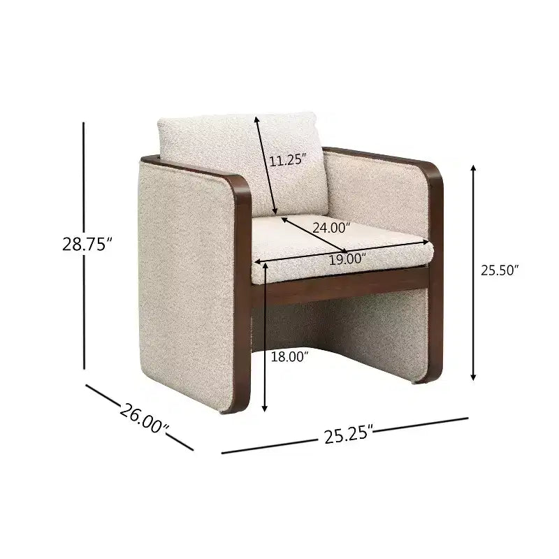 Christopher Knight Home Shan Chaises de salle à manger modernes rembourrées en bois d'hévéa (Lot de 2)