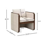 Christopher Knight Home Shan Chaises de salle à manger modernes rembourrées en bois d'hévéa (Lot de 2)