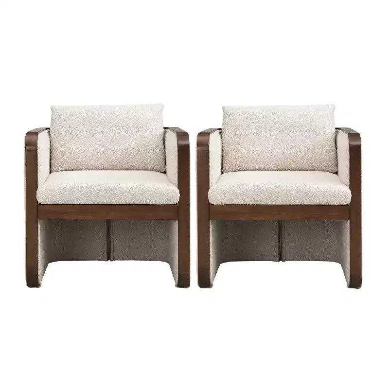 Christopher Knight Home Shan Chaises de salle à manger modernes rembourrées en bois d'hévéa (Lot de 2)