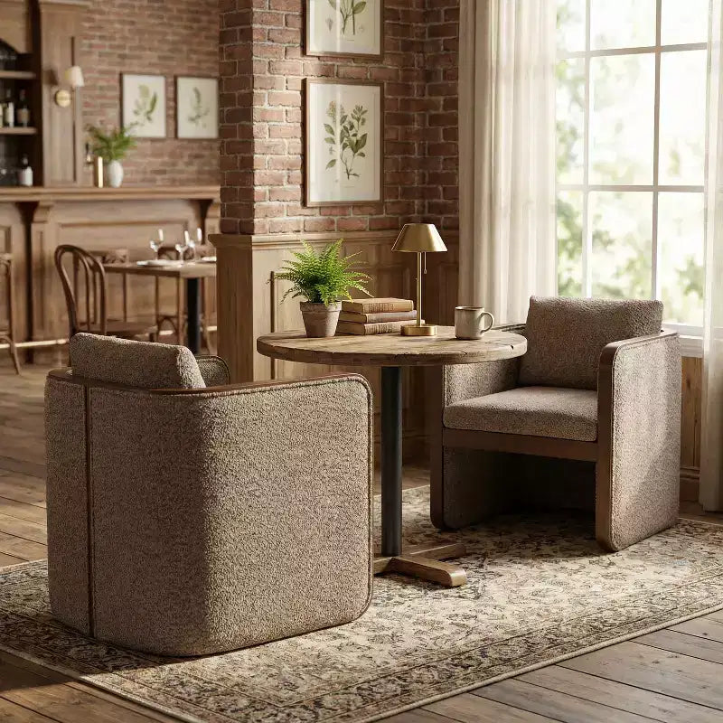 Christopher Knight Home Shan Chaises de salle à manger modernes rembourrées en bois d'hévéa (Lot de 2)