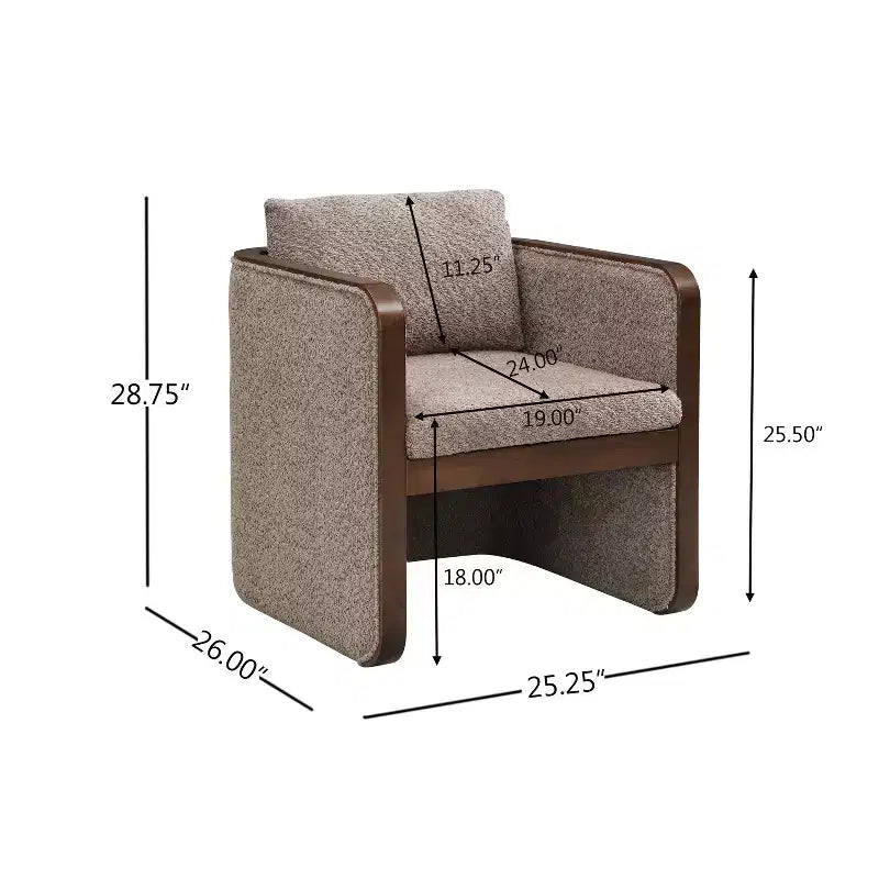 Christopher Knight Home Shan Chaises de salle à manger modernes rembourrées en bois d'hévéa (Lot de 2)
