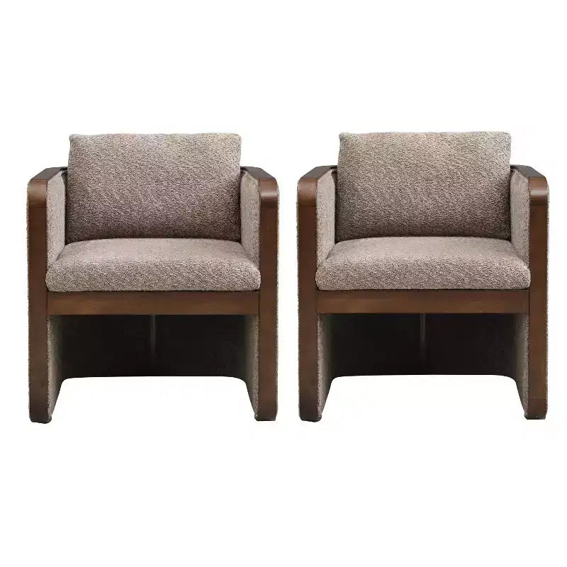 Christopher Knight Home Shan Chaises de salle à manger modernes rembourrées en bois d'hévéa (Lot de 2)
