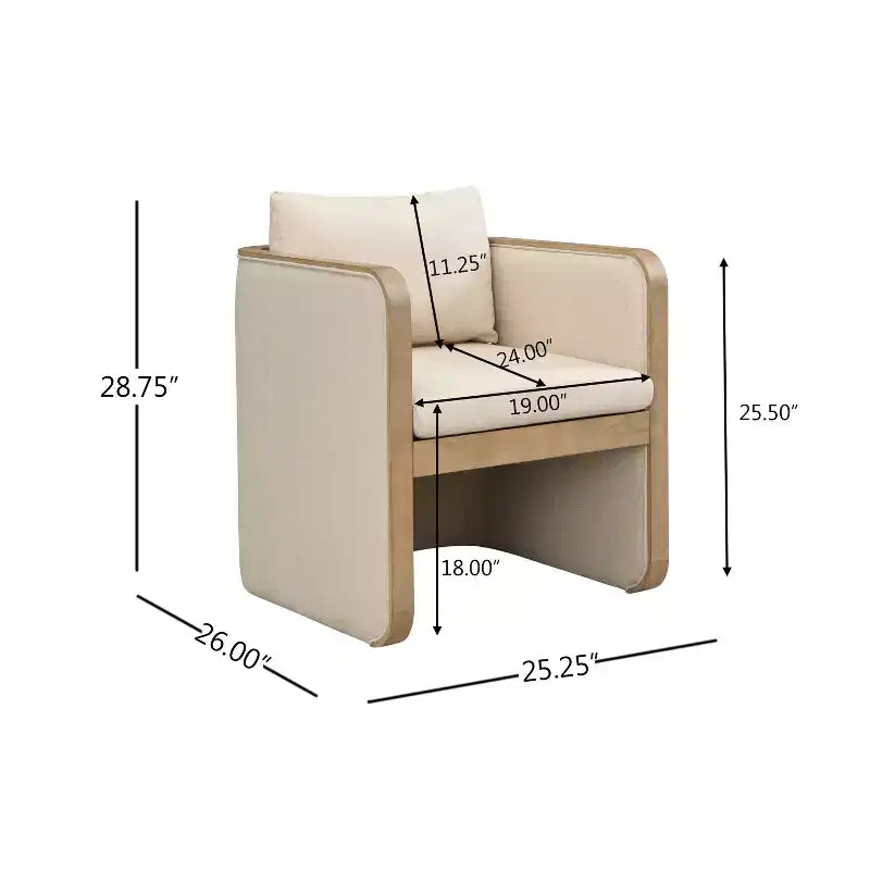 Christopher Knight Home Shan Chaises de salle à manger modernes rembourrées en bois d'hévéa (Lot de 2)
