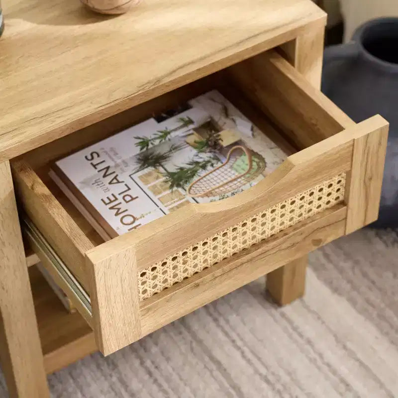 Table de chevet 1 tiroir Seeley - NST3106 - Chêne - Safavieh