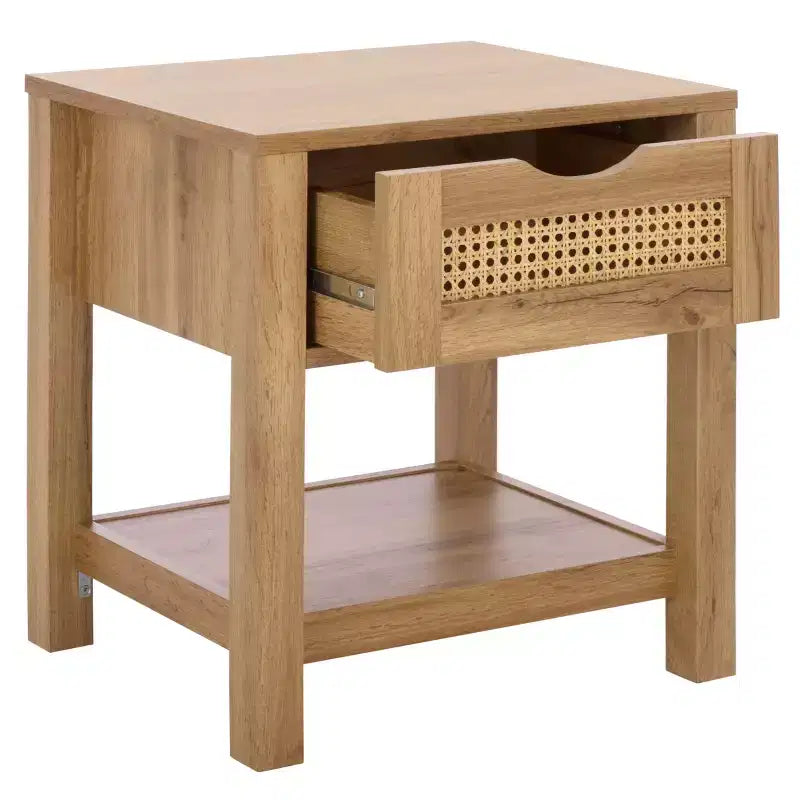 Table de chevet 1 tiroir Seeley - NST3106 - Chêne - Safavieh