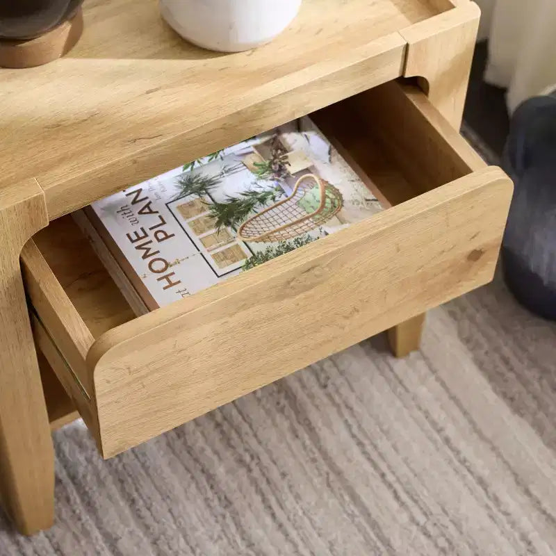Table de chevet 1 tiroir Equit - NST3105 - Chêne - Safavieh