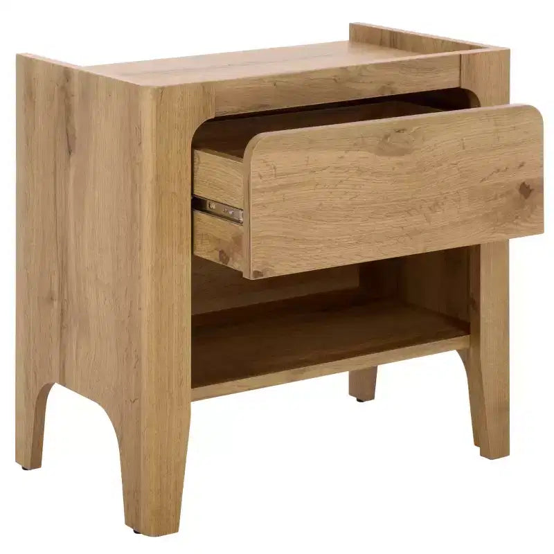 Table de chevet 1 tiroir Equit - NST3105 - Chêne - Safavieh