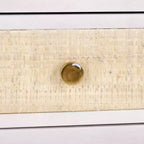 Table de chevet 1 étagère 1 tiroir Prisha - NST6611 - Blanc blanchi - Safavieh