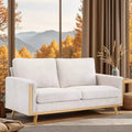 VINGLI 68' W Comfortable Mid Century Loveseat, Two Seater Sofa with Spring Support & Solid Wood Frame, Corduroy Fabric Small Couch